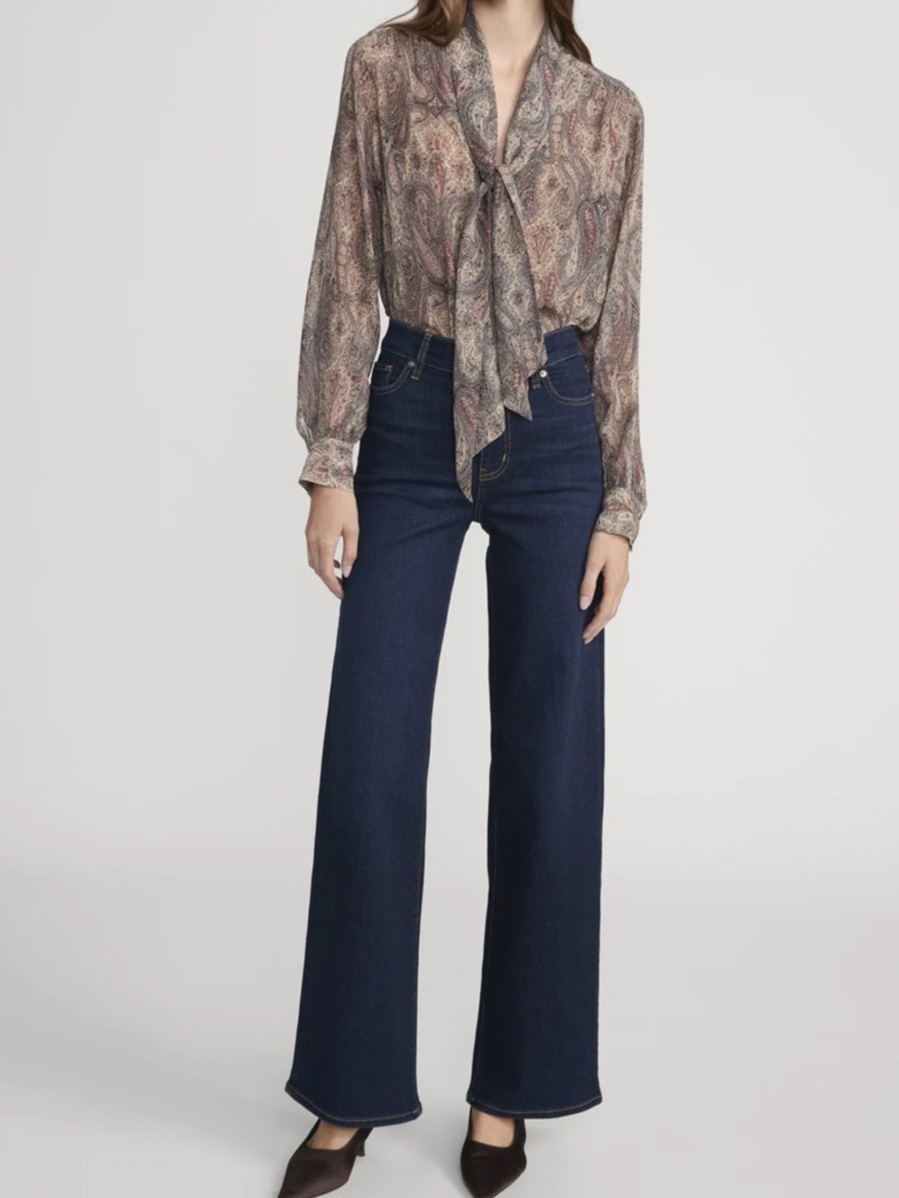 NWT FRAME - Le Slim Palazzo High-Waist Wide Leg - 28
